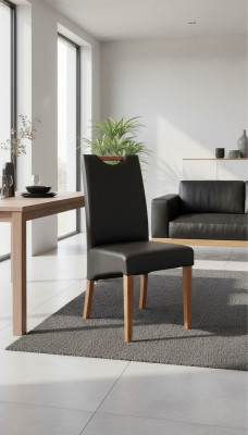 Diseño de sillones, juego de tapicería de 4 sillas de madera 100% cuero sillas comedor de restaurante.