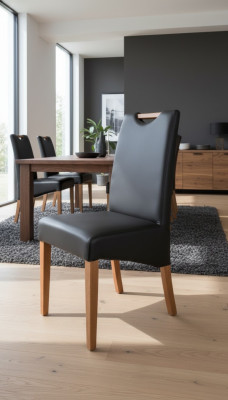Grupo de sillas de diseño 6x, juego de sillas con sillones de 100% cuero, nuevo para comedor.