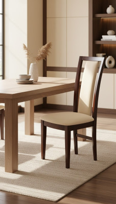 Silla de diseño de salón de madera tapizada para comedor y restaurante en cuero.