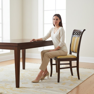 Silla clásica diseño de silla de madera acolchada sillas modernas comedor gastronómico