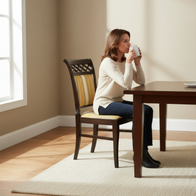 Establecer 6x Silla Sillón Diseñador Madera Tela Tapizado Sillas Restaurante Comedor Textil