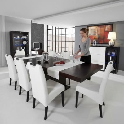 Mesa de comedor Mesa de madera Mesas de madera Mesa Comedor Maciza Extensible.