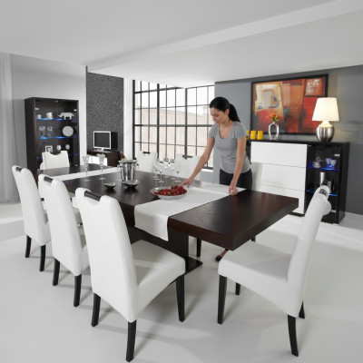 Conjunto completo de mesa + 4 sillas Conjunto de comedor Grupo de comedor Mesa de madera