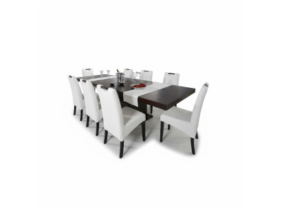 Juego completo de mesa de comedor + 8 sillas Conjunto de comedor Grupo de comedor Mesa de madera