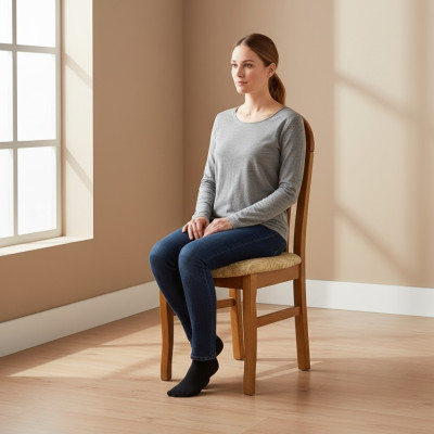 Establezca 4x sillas silla diseño madera textil acolchado sillas de comedor de tela.