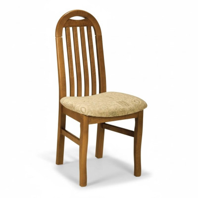 Establezca 4x sillas silla diseño madera textil acolchado sillas de comedor de tela.