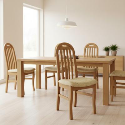Sillas 10x juego de sillas de comedor de madera maciza sillas tapizadas sillas con respaldo de comedor
