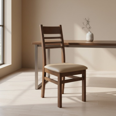 Diseño de silla Set 2x silla Madera maciza Sillas Comedor Nuevo Tapicería Hostelería