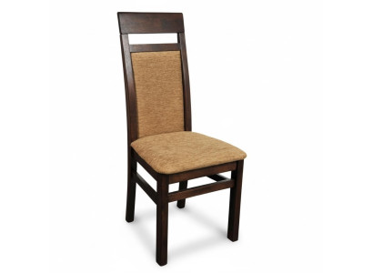 Silla de madera maciza tapizada en tela para diseño de hostelería