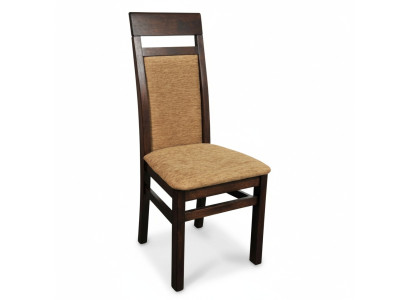 Conjunto de 6 sillas de comedor de madera maciza con tapizado de tela para sala de estar gastronómica o comedor.