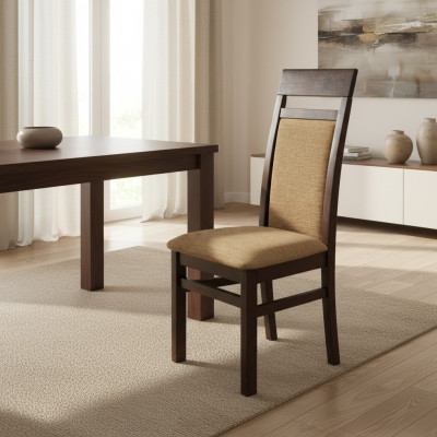 Silla de comedor 10x Conjunto de sillas Sillón Cuero Acolchado Madera maciza Nuevo Sillas de restaurante