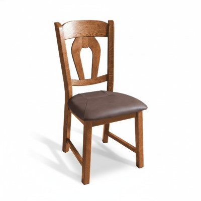 Conjunto de 10 sillas de comedor de madera maciza con tapizado de cuero para comedor de restaurante.