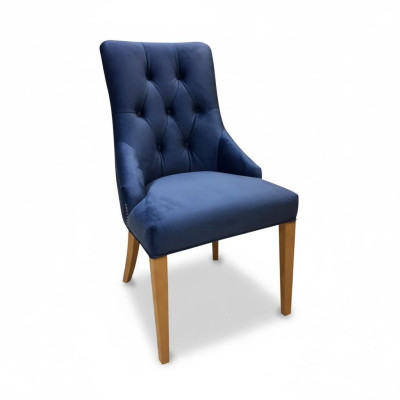 Conjunto Chesterfield 6x silla silla de comedor tapizada tela Gastro comedor