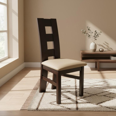 Diseño de silla de respaldo tela de madera acolchada silla de comedor de cuero de tela de Gastrosilla.