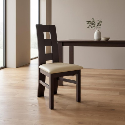 Silla de comedor 10x juego de sillas tapizadas de madera maciza Sillas de comedor de cuero nuevo