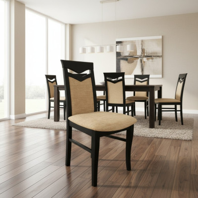 Establecer 10x sillón silla diseñador madera tela acolchado sillas gastronomía comedor respaldo
