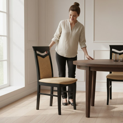 Madera 20x Conjunto de sillas de restaurante Grupo de comedor Sillas acolchadas Gastro Nueva silla