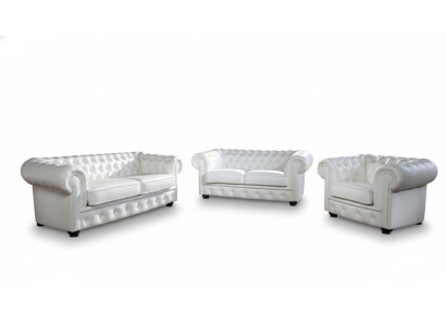 Conjunto de sofás Chesterfield de 3+2 plazas con asiento acolchado, sofá clásico.