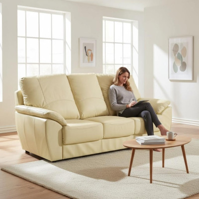 Moderno sofá de diseño de tres plazas, sofá relax de 3 plazas, sofá acolchado, asiento nuevo.
