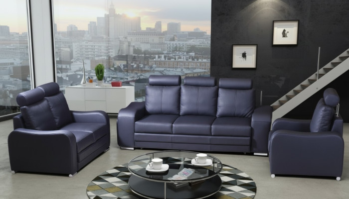 Sofá conjunto de 3+1+1 plazas Set Sofá de diseño Sofá tapizado en cuero