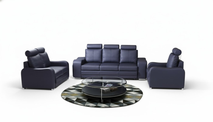Sofá conjunto de 3+1+1 plazas Set Sofá de diseño Sofá tapizado en cuero