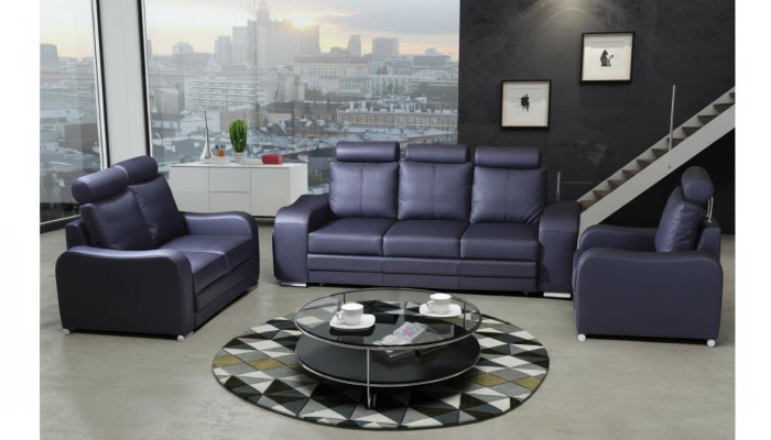 Sofá de 3 + 1 plazas Conjunto de sofás de diseño Sofás de cojín Sofás de cuero Relax