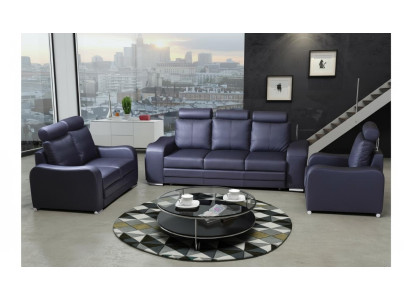 Sofá de 3 + 1 plazas Conjunto de sofás de diseño Sofás de cojín Sofás de cuero Relax