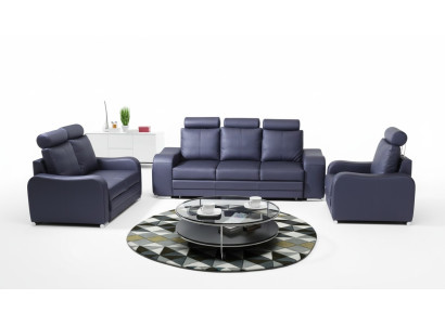 Sofá de diseño de 3 plazas Sofás Relax Tapizados Sofá de tres plazas moderno 100% cuero completo.