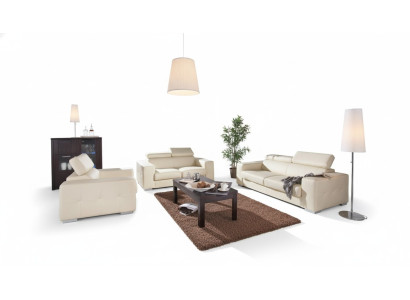 Sofá de cuero genuino Sofá Sofá Set 3+2 Asientos Diseño moderno Conjunto de tapicería