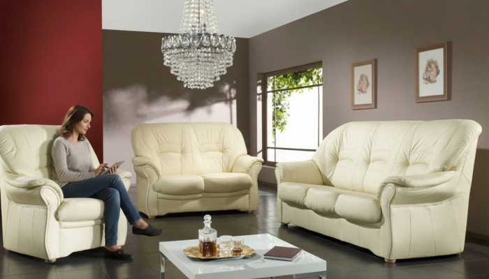 Sofá de cuero genuino 3+2 plazas Diseño moderno Conjunto de tapicería