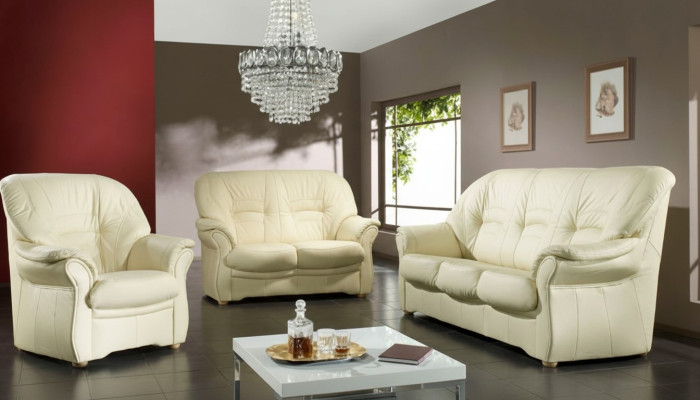 Sofá de 3 plazas Diseño Sofás Sofás tapizados Cuero Relax Decoración Asientos modernos