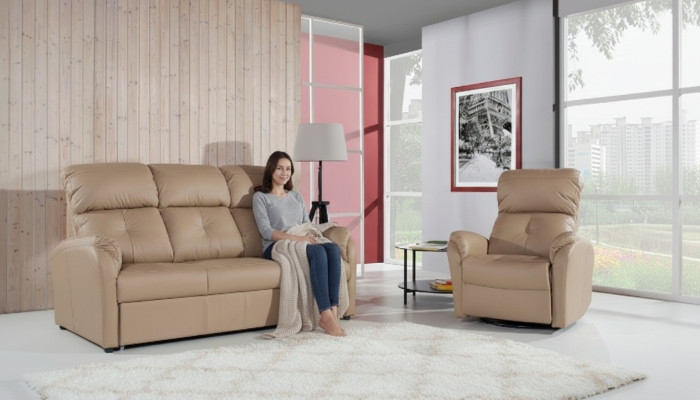 Sofá de 3 plazas + 1 + 1 diseño de conjunto de sofás tapizados sofás relax de cuero