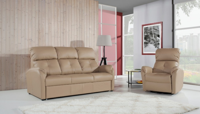 Sofá de 3 plazas + 1 + 1 diseño de conjunto de sofás tapizados sofás relax de cuero