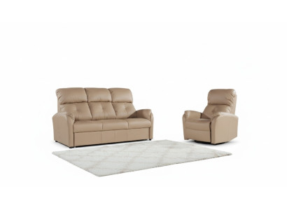 Sofá de 3 plazas + 1 + 1 diseño de conjunto de sofás tapizados sofás relax de cuero