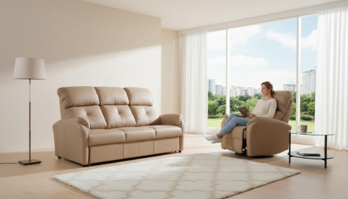 Sofá de 2 plazas, sofás de diseño, sofás acolchados, sofás de cuero, relax, asientos modernos.