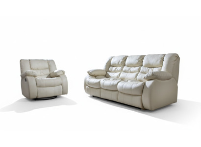 Sofá multifuncional de sala, juego de sofás de cuero 3+1+1, sofá de cine relax acolchado.