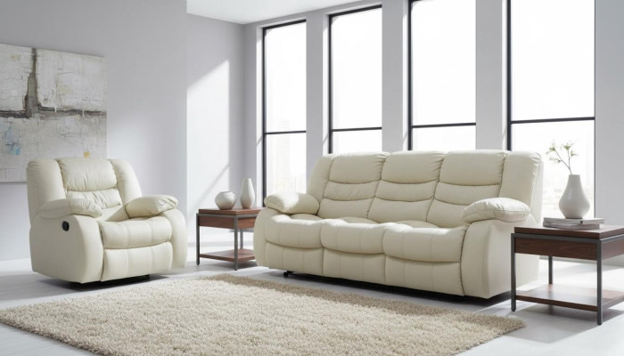 Sofá ajustable Conjunto de sofá eléctrico con reposapiés de cuero Sofa Cine