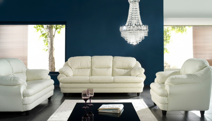 Sofá de 3+1 plazas, juego de sofás de diseño, cojines decorativos, sofás de cuero Relax.