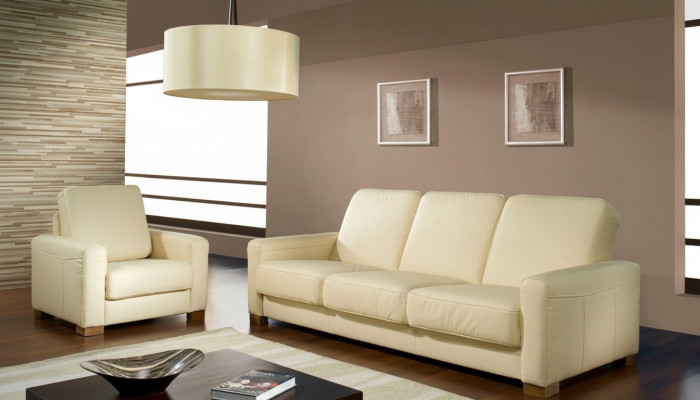 Sofá conjunto 3+2+1 Plazas Set Sofás de diseño Sofás acolchados Sofás relax en cuero