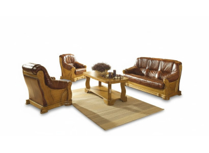 Sofá de cuero resistente de 3 plazas + 2 plazas. Sofás modernos para la sala de estar.