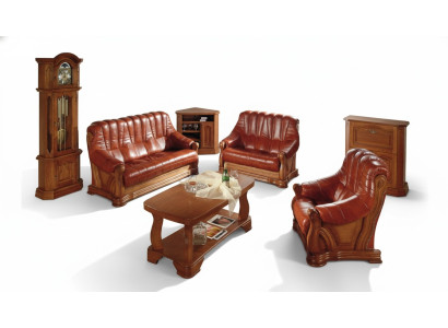Conjunto completo de sofás de cuero, sofás de lujo para la sala de estar, 3+2.