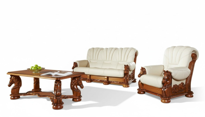 Set de sillón de sala, sofá, tapizado, asiento, sofá de cuero, madera 3+2.