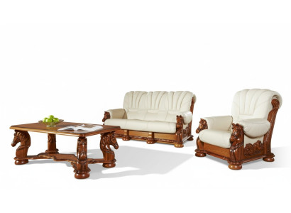 Set de sillón de sala, sofá, tapizado, asiento, sofá de cuero, madera 3+2.