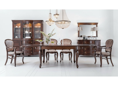 Estilo antiguo clásico Mesa de comedor Sala de estar Mesas de madera XXL Grande Nuevo