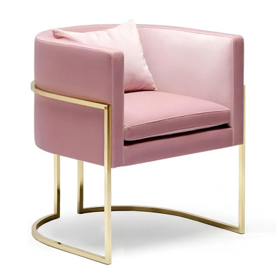Silla de diseño de metal, tapizado Lounge Club asiento relajante de lujo, habitación de espera nueva.