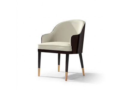 Silla 1x Comedor Asiento Acolchado Silla Sala de estar Lounge Club Cuero Textil Asiento Sillón