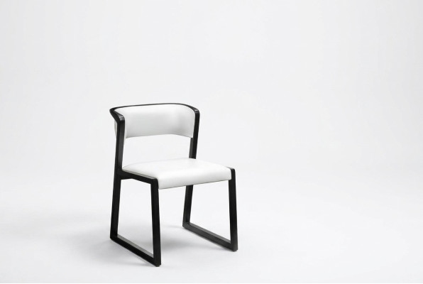 Silla 1x comedor Club sillas sillón diseñador madera salón Italia tapizado blanco