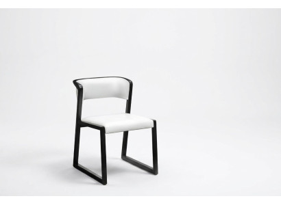 Silla 1x comedor Club sillas sillón diseñador madera salón Italia tapizado blanco