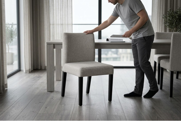 Silla 1x Comedor Silla Tapizada Sillón Salón Club Tela Asiento Cuero Televisión