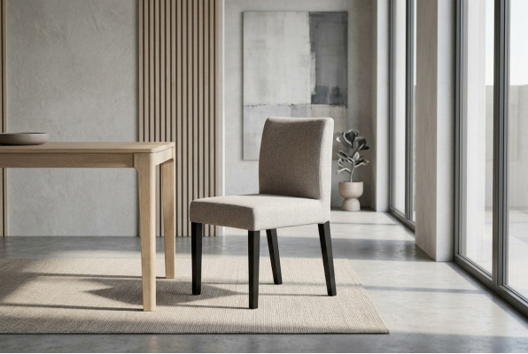 Silla 1x Comedor Silla Tapizada Sillón Salón Club Tela Asiento Cuero Televisión